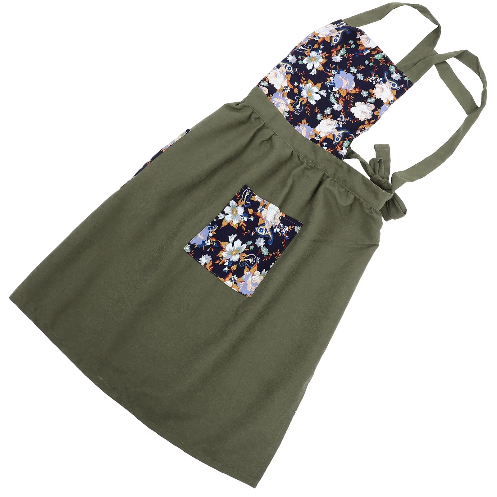 

Flower Pattern Decorative Apron Sleek Women Apron Kitchen Baking Apron Cooking Apron With Pocket