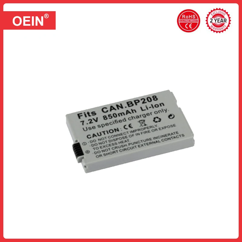 4 шт. 850 мАч BP-208 BP 208 аккумуляторная батарея для Canon DC10 19 DC20 DC21 DC22 DC40 DC50 DC51 DC95 DC100 DC200 201