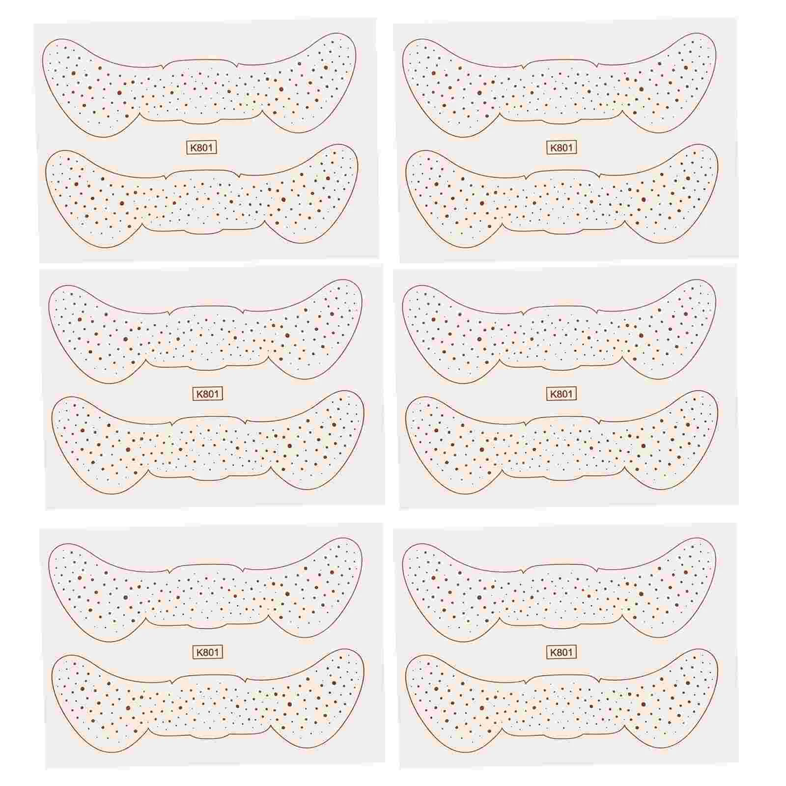 

6 Sheets of Makeup Stickers Face Tattoos Stickers Temporary Face Tattoos Stickers for Party Makeup