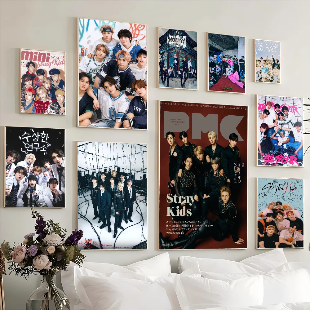 Kpop S-Stray K-Kids Good Quality Prints And Posters Vintage Room Bar Cafe Decor Home