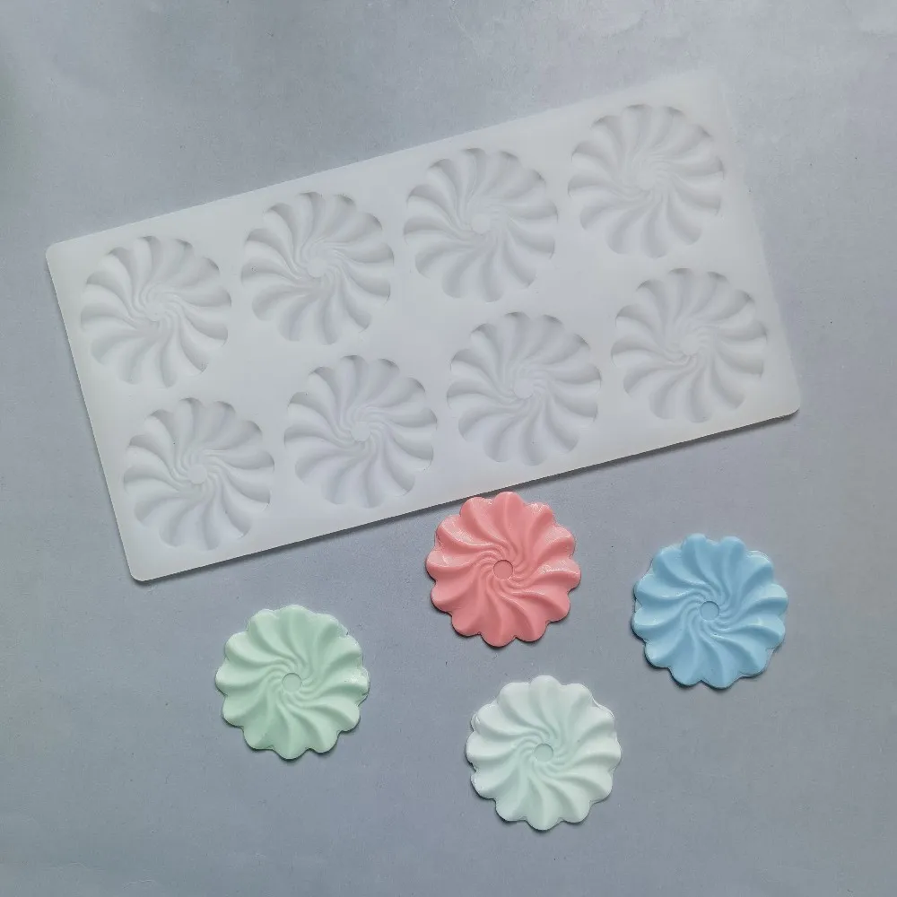 

8 Cavity Cone Whirlwind Onion Silicone Cake Mold for Chocolate Mousse Pudding Silicone Cake Chocolate Fondant Mold Baking Tools