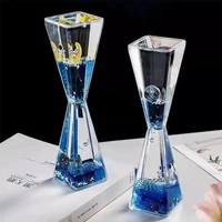 2022 ins spaceman liquid hourglass cruise fluid ornaments diamond shaped liquid timer decor home decompression toys gifts boy