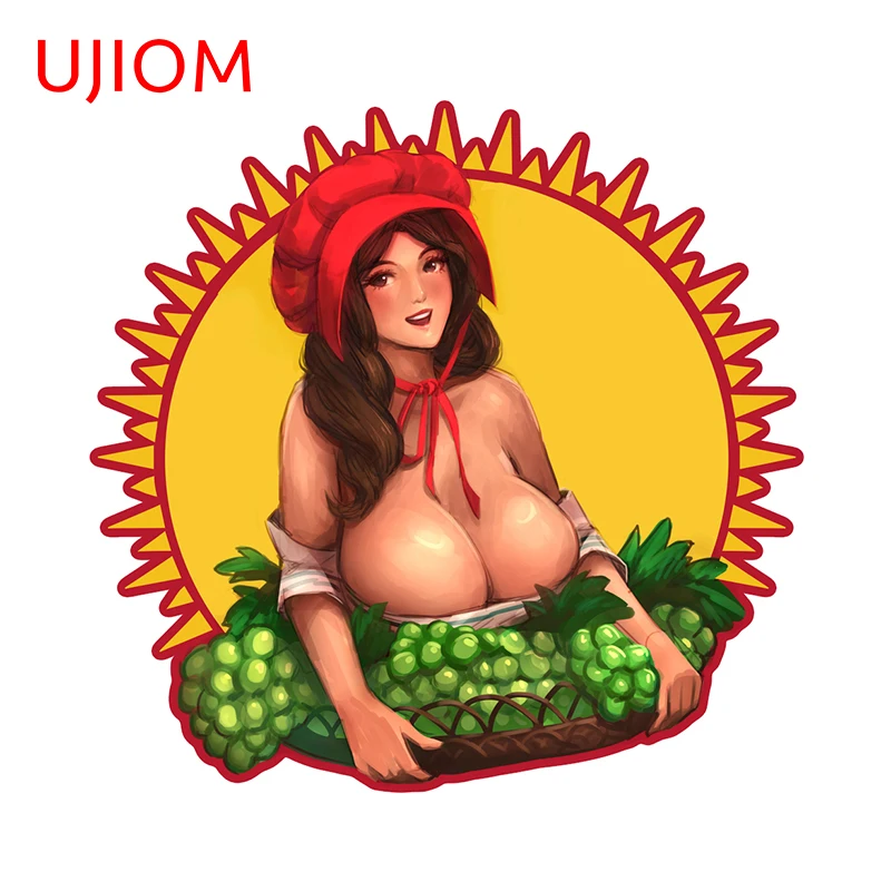 Наклейки на стену UJIOM 13 см × 12 6 с логотипом сексуальной виноградной девушки