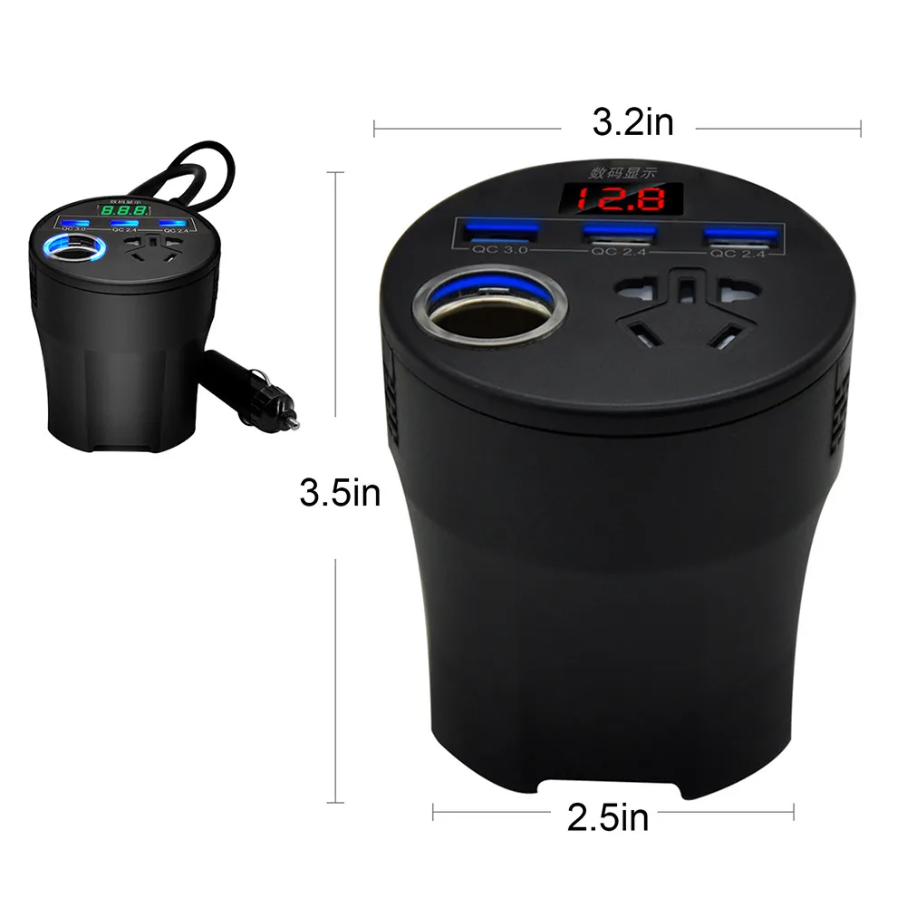 

DC 12V/24V 150W 12V To 220V Automotive Power Inverter And 110V Digital Voltage Transformer Car Inverter