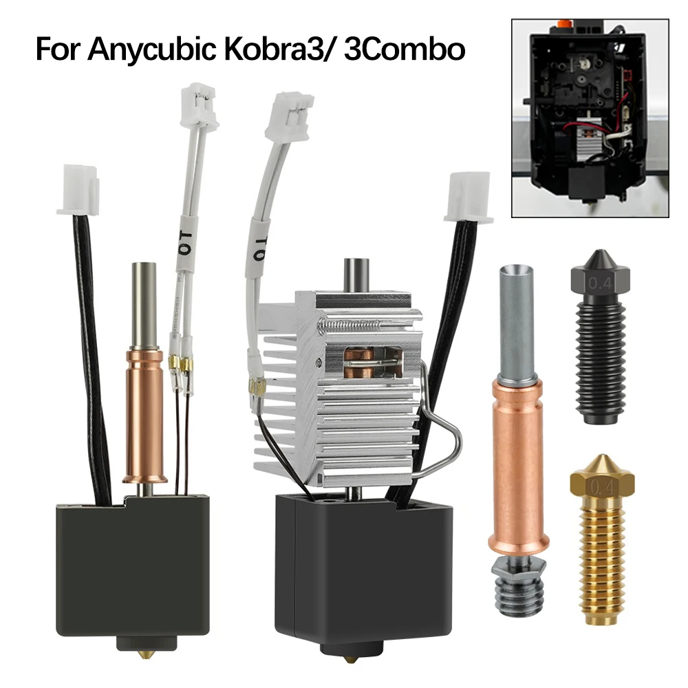 Hotend комплект для Anycubic Kobra 3 комбинированные сопла термистора нагревательная