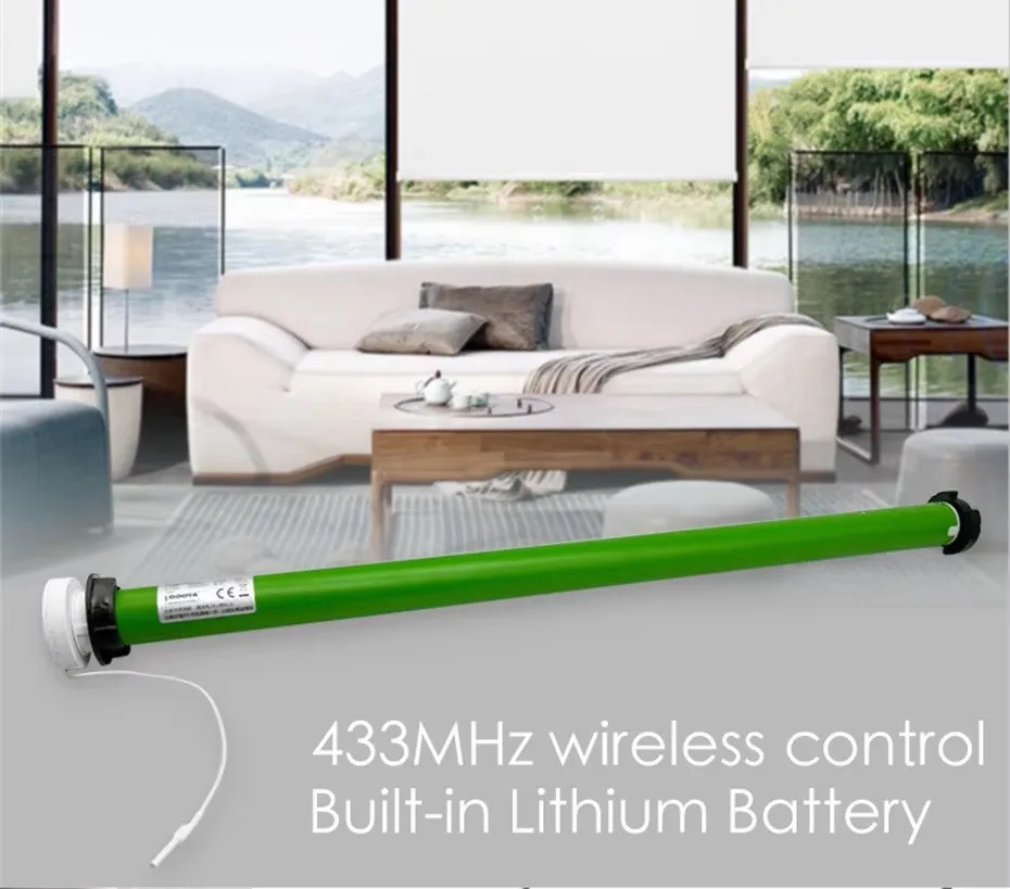 DOOYA DM25LEU Трубчатый двигатель со встроенным литиевым аккумулятором Двигатель для