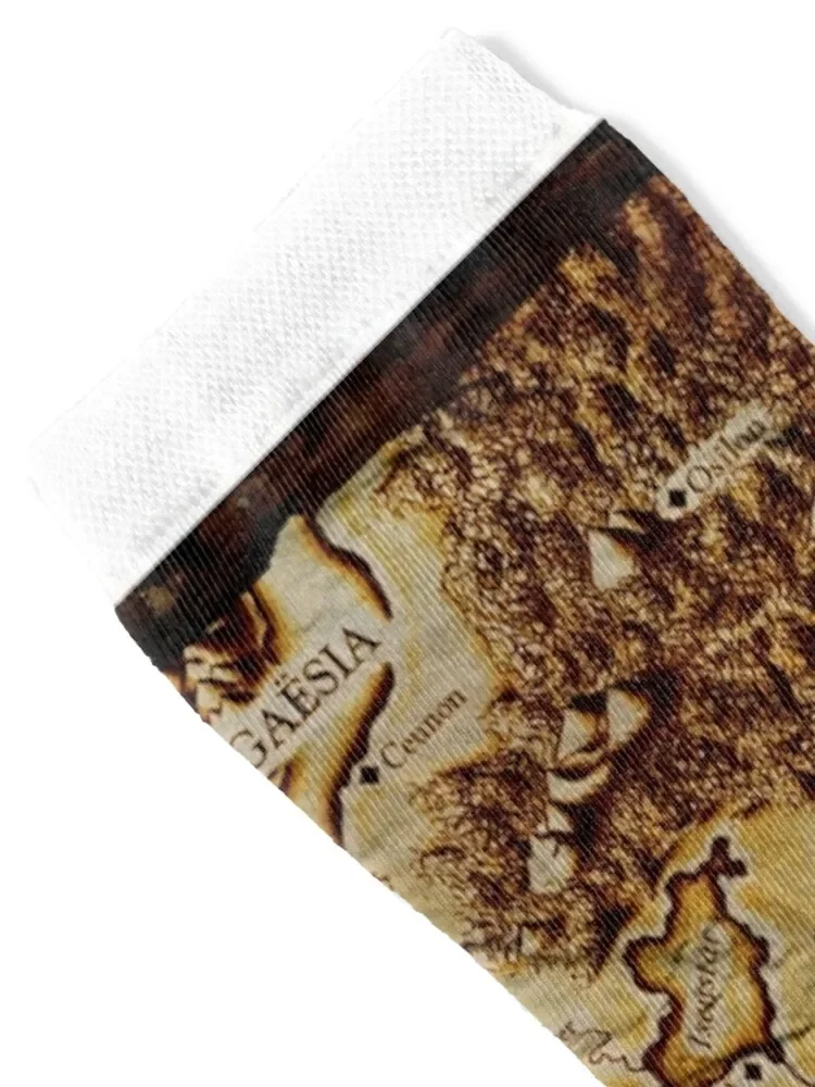 Старые складные мужские носки с картой алаги (с фоном)