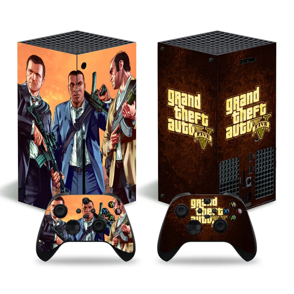 

GTA Style Skin Sticker Decal Cover for Xbox Series X Console and 2 Controllers Xbox Series X Skin Sticker Viny