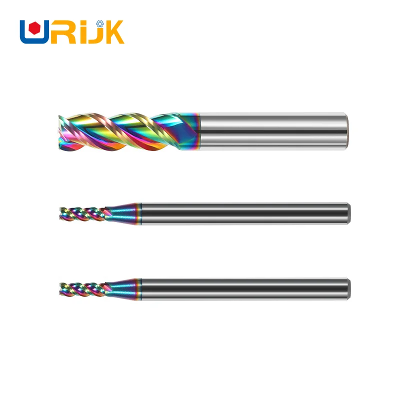 

8mm Milling Cutter Color Coated Single Flute Carbide End Mill For Aluminum Door Window Cutting CNC Aluminum Cutting Router Bit