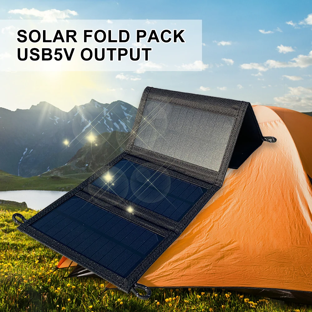 

5V 10W Solar Photovoltaic Panel Foldable Cells USB Output Devices Solar Panels for Phone Charger Generator Power Bank Battery