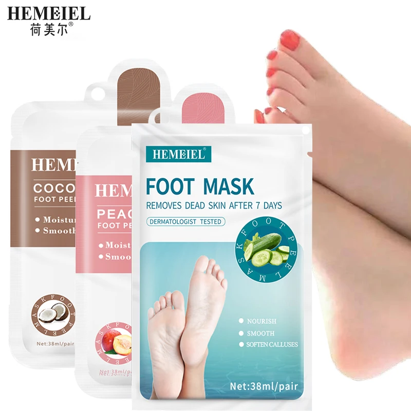 

HEMEIEL 3Packs Dead Skin Callus Remover Foot Masks Pedicure Socks Scrub For Heel Repair Feet Exfoliating Peel Off Care Foot Bath