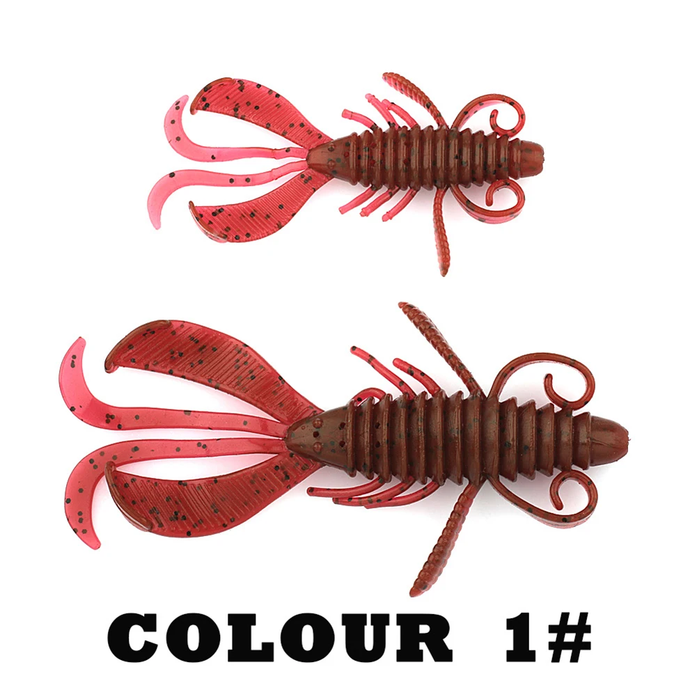 

Soft Shrimp Worm Luya Ring Bead Soft Bait Floating Water Fishing Black TPR Silicone Shrimp-shaped Soft Insect Fishing Pesca