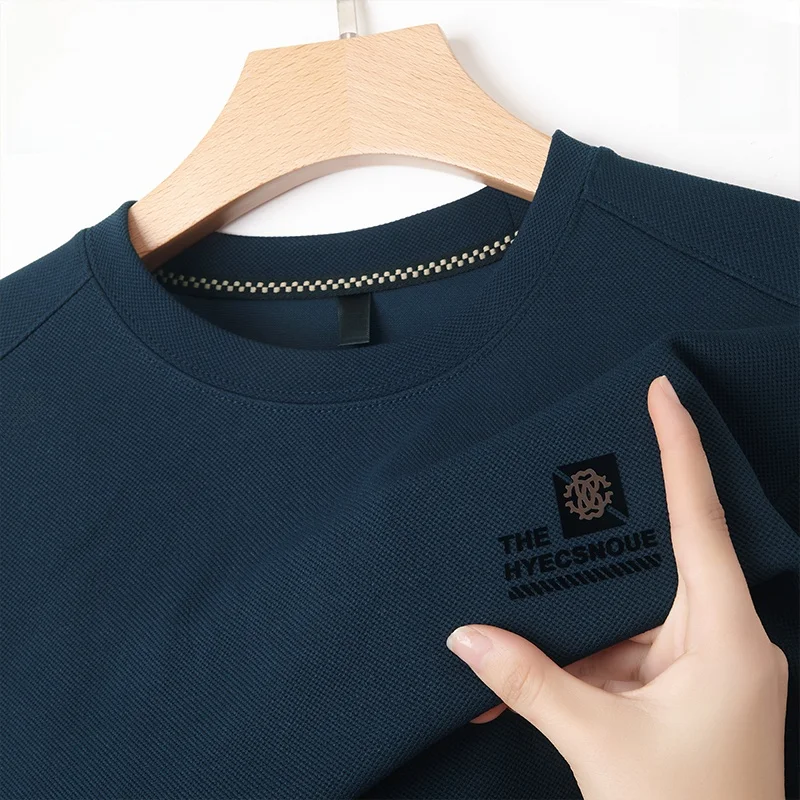 Romon Hoodie Men's 2024 Spring and Autumn New Pure Cotton round Neck Long sleeves Shirt Casual High end Top Bottoming S...