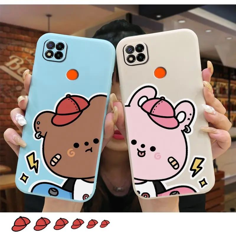 Мягкий чехол с котом для телефона Xiaomi Redmi 9C/Redmi9 India задняя крышка милый мультяшный