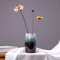 cylinder tall onsai high floor nordic vase black hydroponie ceramic decorative flower pots plants indoor decoracion home decor