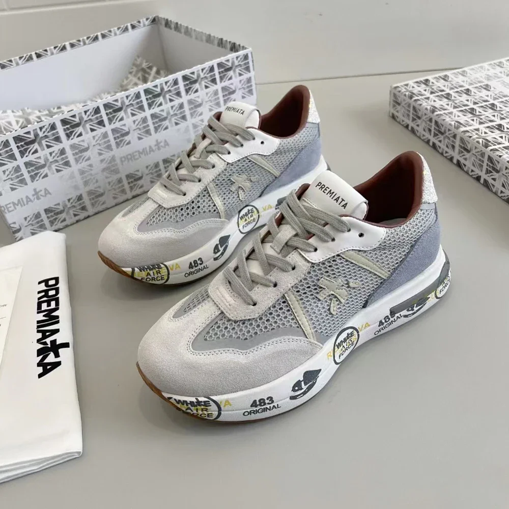 PREMIATA классические ретро универсальные тканевые кожаные кроссовки простые