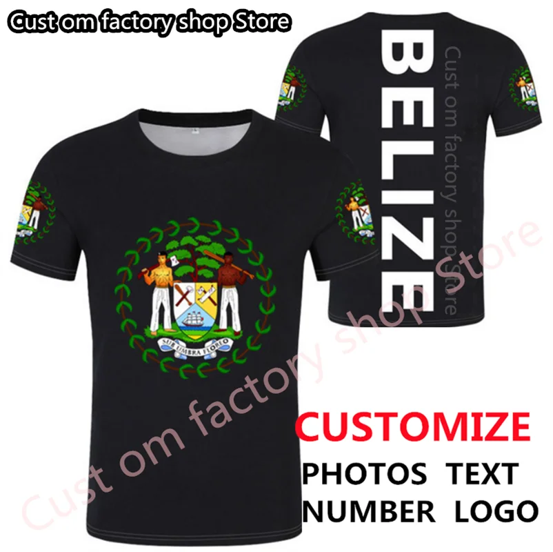 

BELIZE t shirt free custom made name number black print photo gray blz country t-shirt bz belizean diy nation flag logo clothing