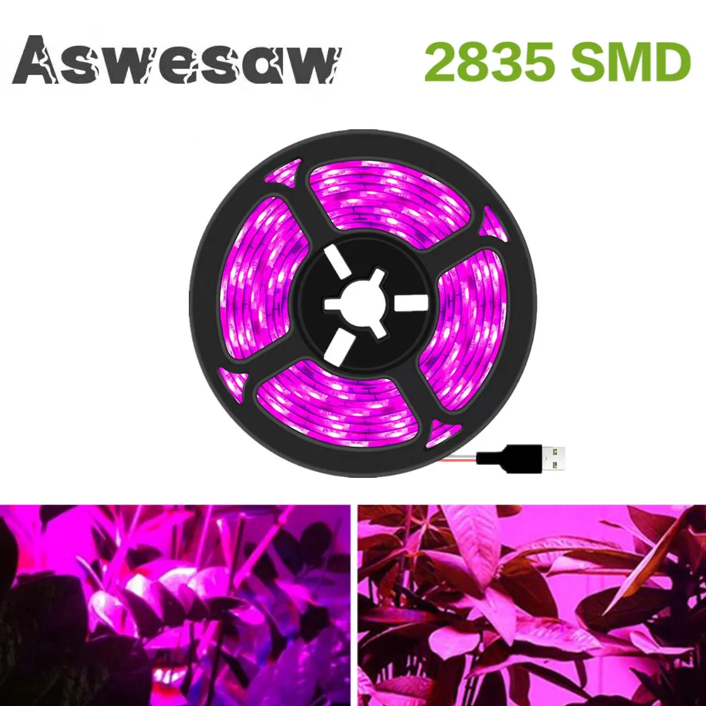 Full Spectrum 1-5m Plant Light Grow Led Strip Phyto Lamp For Vegetable Flower Seedling Grow Tent Box