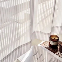 vertical blind sheer curtains striped chiffon sheer tulle light transparent window curtains for living room bedroom
