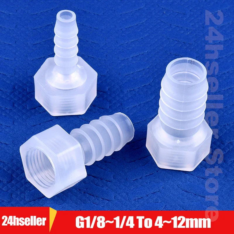 

5~200Pcs G1/8~1/4 To 4~12 PP Pagoda Direct Connector Aquarium Tank Air Pump Hose Joint Irrigation System Water Tube Adapter