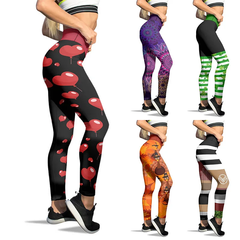 

2022 полосатые лоскутные брюки для йоги с рисунком, леггинсы, тонкие эластичные женские брюки с высокой талией