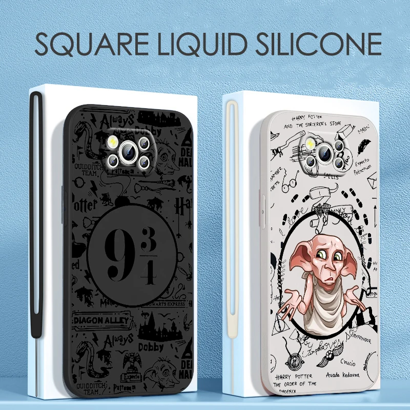 

wink Harrys Potter For Xiaomi POCO X4 M5S F4 M4 X3 F3 M3 C3 F2 X2 F1 Pro GT NFC 4G 5G Liquid Rope Phone Case