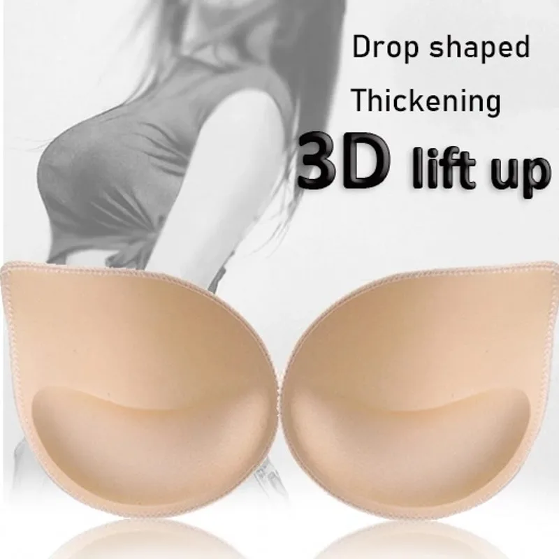 3D Push Up Sponge Bra Pads For Bikini Women Underwear Small Breast Lift Plasticity Padded Bra Lining Lady Swimsuit Bra Insemates