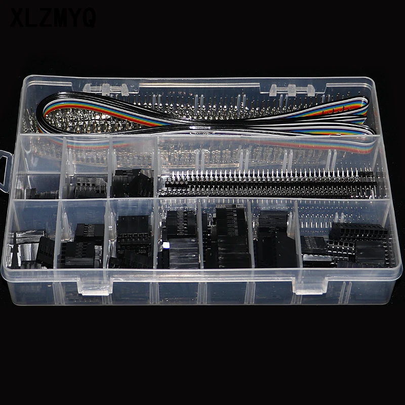 

635 шт. набор электронных штырьков «сделай сам», 40Pin шаг 2,54 мм, однорядные штырьковые разъемы, гнездовой разъем, штырьковый разъем «папа»/«мама»