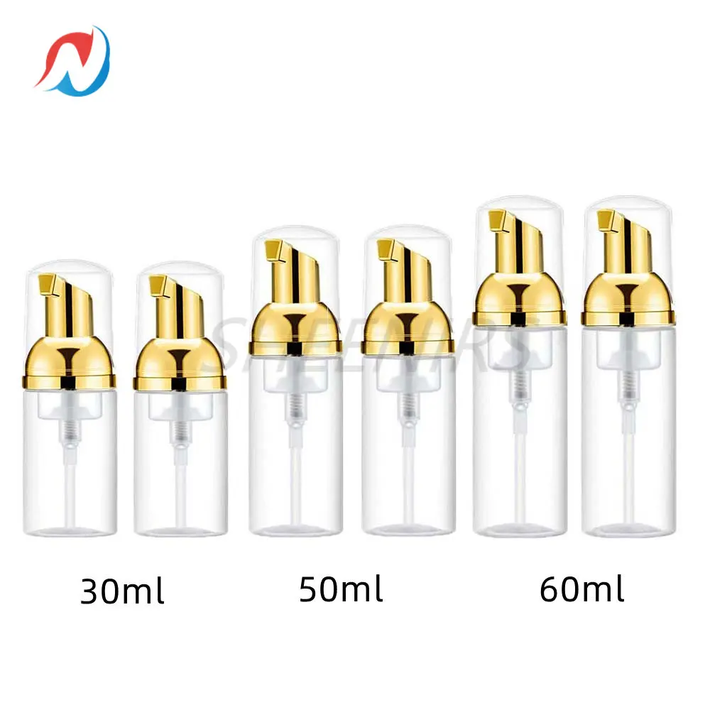 

6PCS 30ml 50ml 60ml Empty Clear Silver Pump Foam Pump Bottle, Foamer Soap Dispenser for Lash Shampoo, Hand Soap, Foaming Cleaner