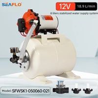 SeaFlo Rv Automatic Booster System Marine Water Pump 12 V  24V DC 60 PSI 5.5 GPM 2 Gallon Accumulator Tank System For Yacht Rv