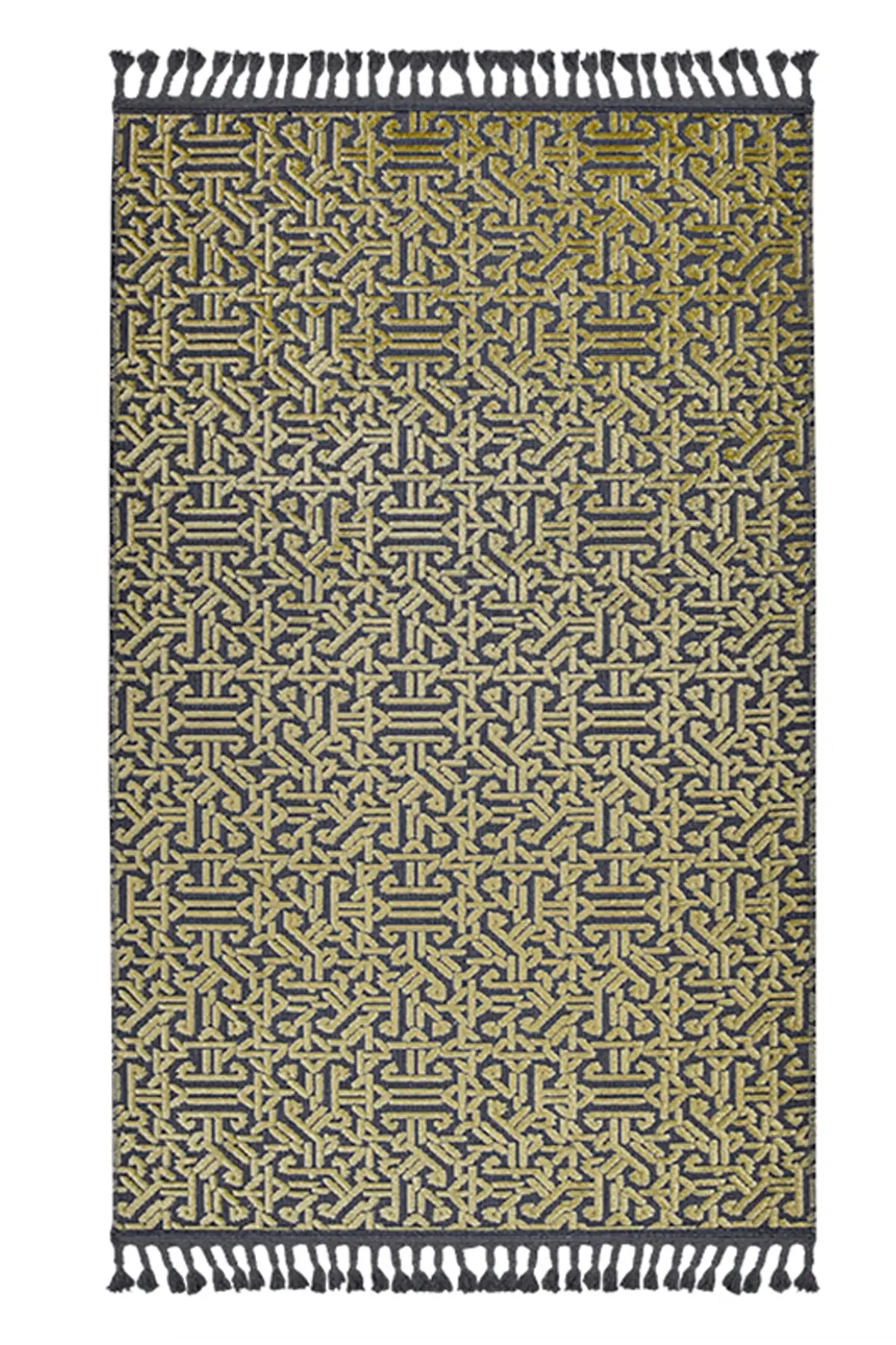 

Хлопковый нескользящий ковер, ковер ручной работы, желтый, горчичный, желтый, горчичный, декоративный, с бахромой, современный ковёр коврик ...