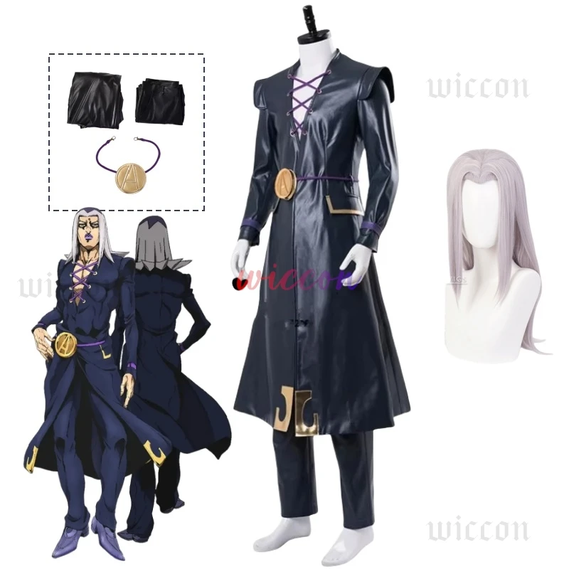 Невероятные приключения Косплей Золотой ветер Леоне Аббаккио Костюм Униформа