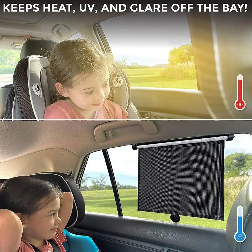 

Windshield Sun Shade Curtains for Car Front Window Suction Cup Sunshades Reflective Aluminum Foil Harmful UV Blocking Sun Visor