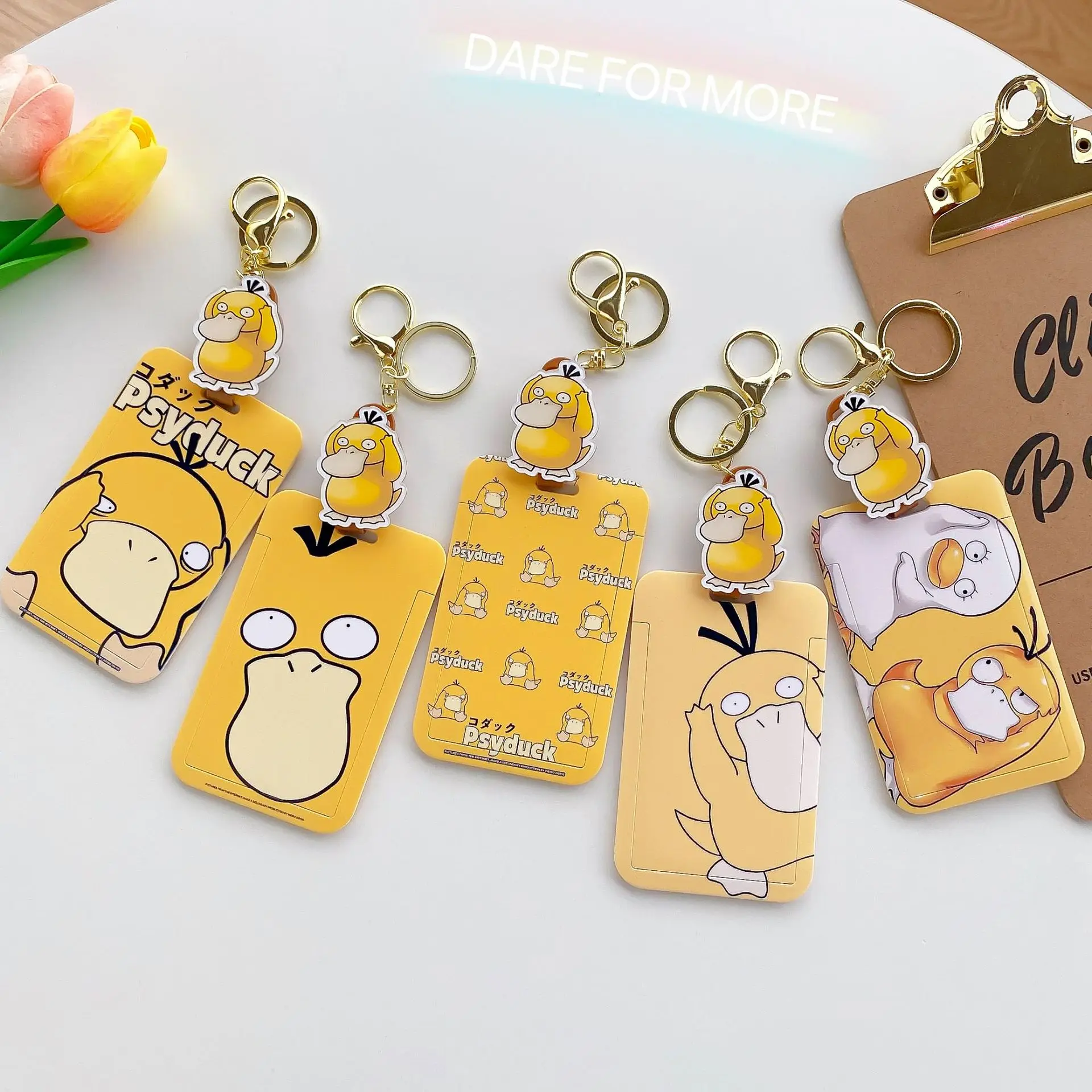 

Up To Duck Bao Kemeng Student Bus Card Access Card Set Subway Anti-lost Card Bag Buckle Pendant Protection Anti-magnetic