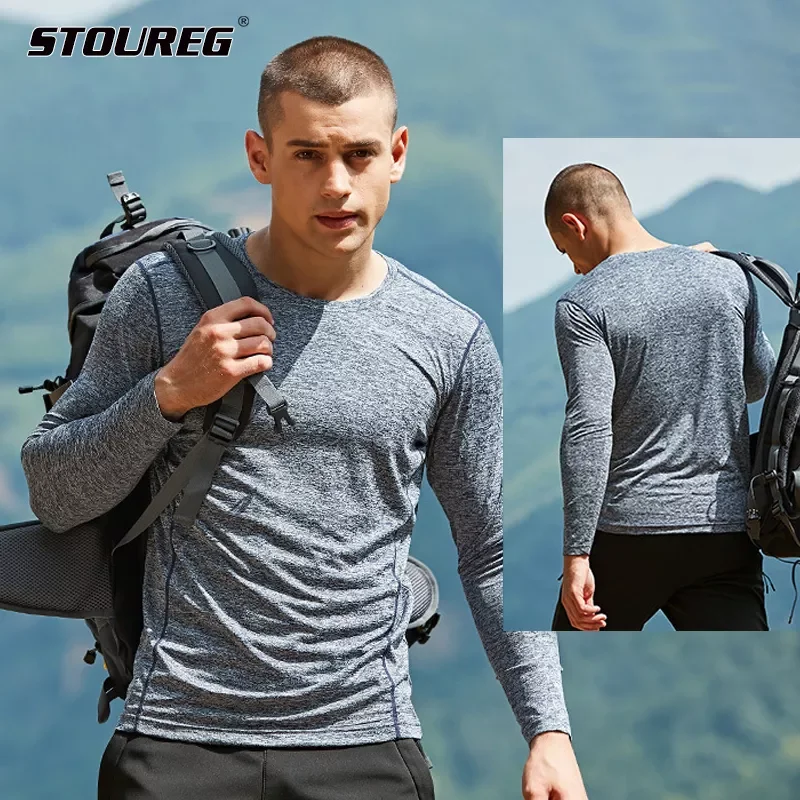 

Men Hiking Shirts Long Sleeves Shirts For Men Outdoor Tactical Hiking Shirts Quick Dry Sport Clothes Hiking Gym Home Shirts Male