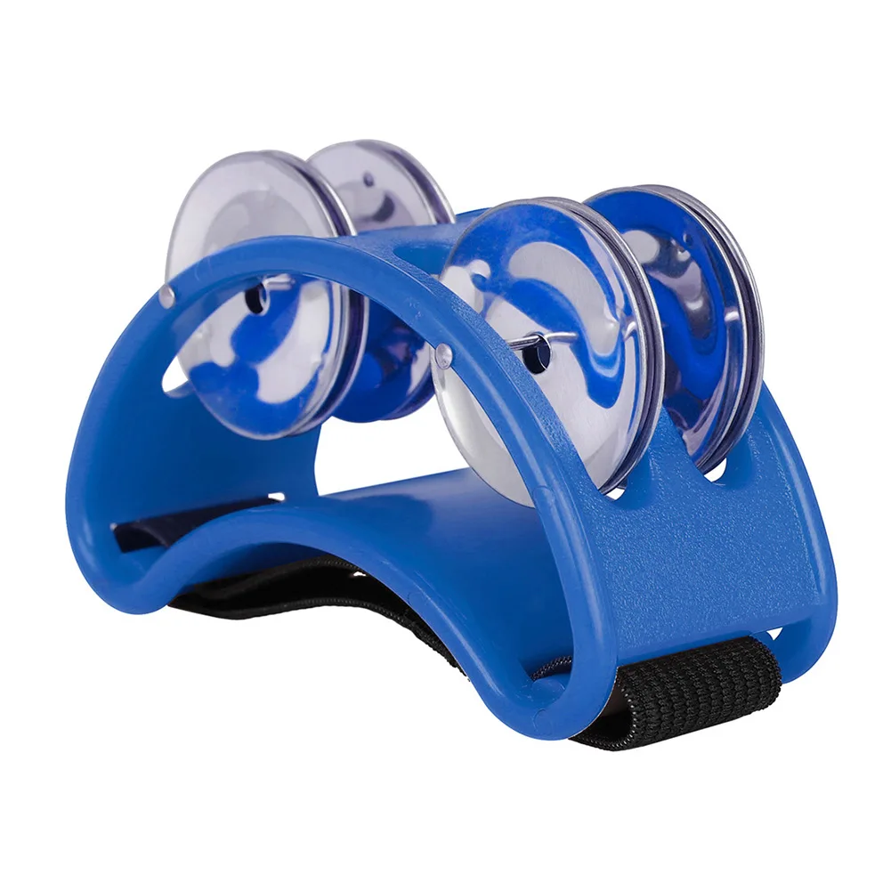 

High Quality Brand New Musical Instruments Foot Tambourine Double Footbell Elastic Nylon Strap 102 X 60 X 40mm