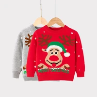 kids baby cartoon pullover sweaters christmas autumn winter baby boys girls long sleeve knit childrens sweaters bottoming