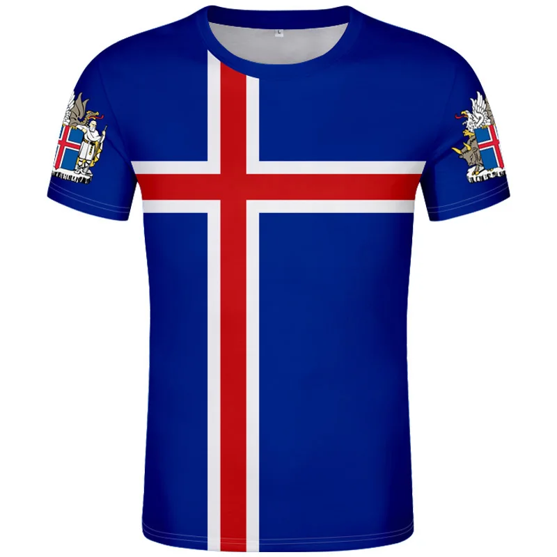 

Iceland T Shirt Diy Free Custom Name Number Isl T-shirt Nation Flag Is Icelandair Icelandic Country College Print Photo Clothing