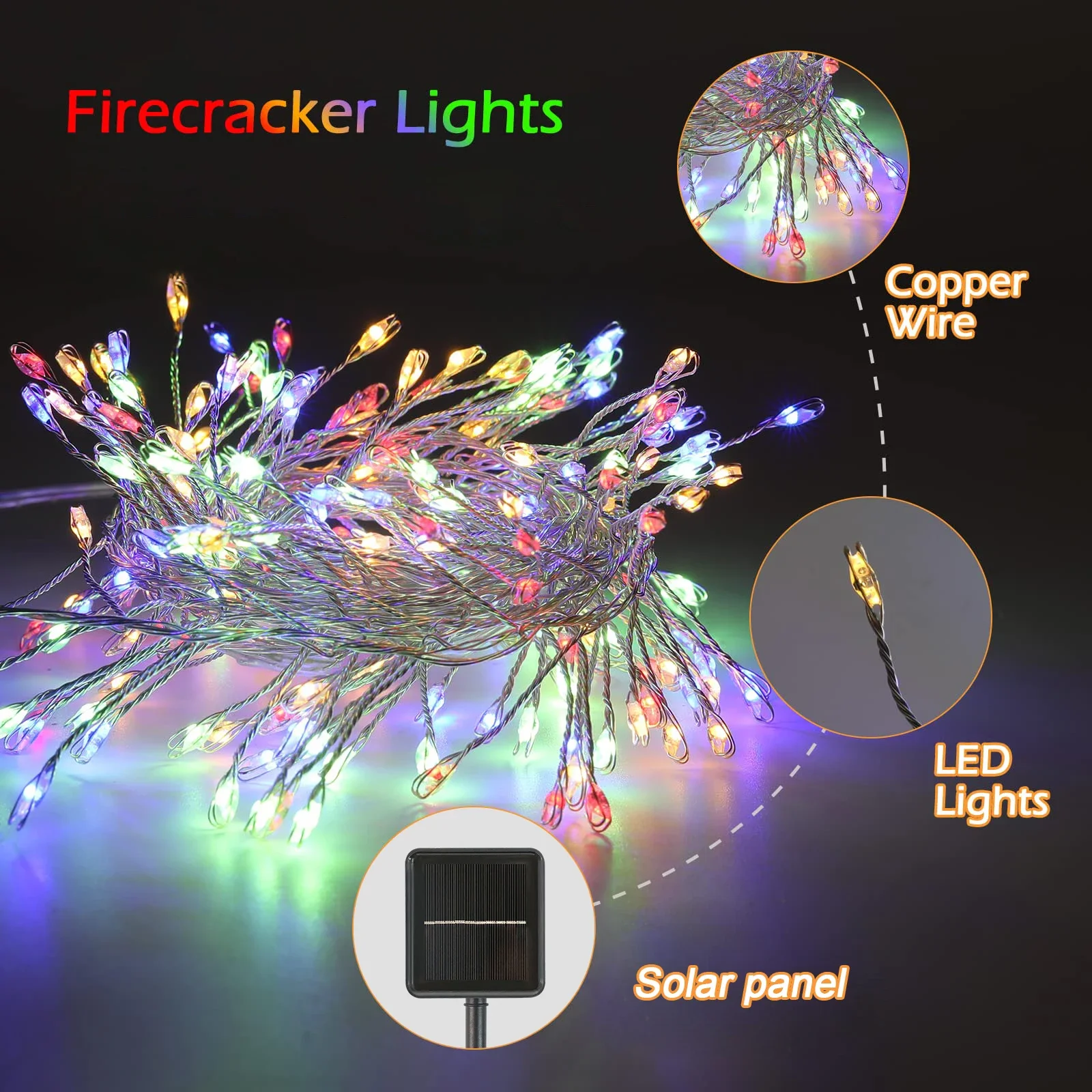 Рождественская гирлянда на солнечной батарее