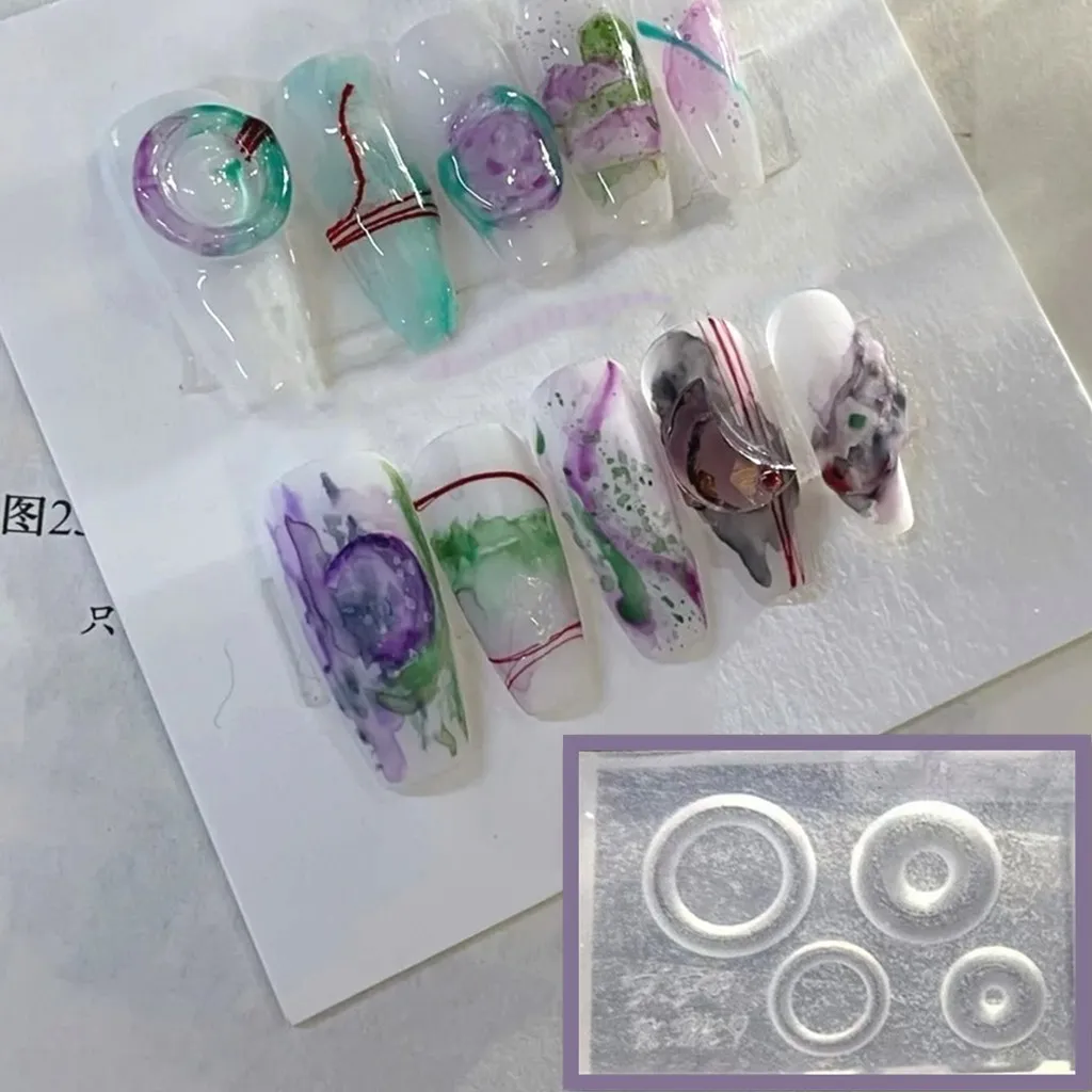 

1 шт., 3D акриловая Форма в стиле ретро для украшения ногтей