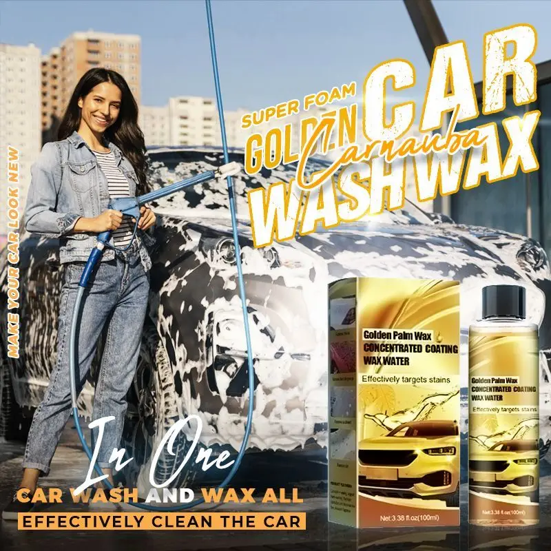 Golden Carnauba Car Wash Wax Super Gloss Ceramic Wax Car Coating Paint Care Polishing Paste Hydrophobic Quick Coat Liquid Wax