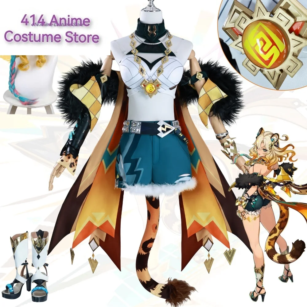 Парик для косплея из игры GenshinImpact xilонен сексуальная форма ремесленника Nanatzcayan