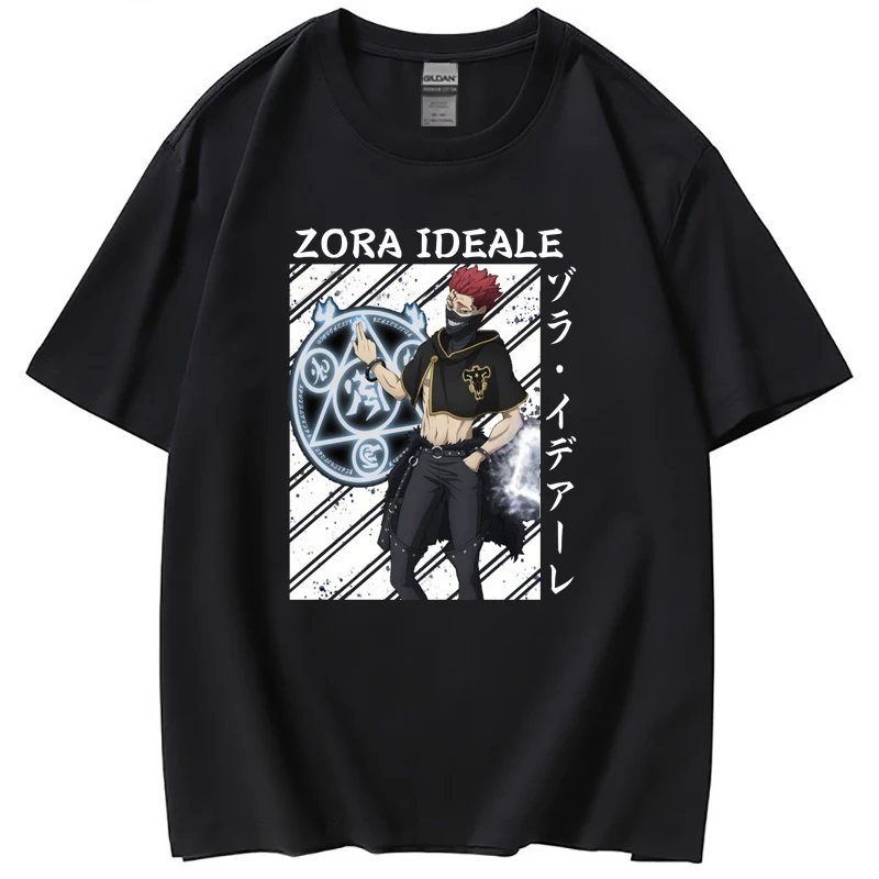 

Футболка мужская с принтом черного клевера, крутая графическая рубашка с рисунком чёрного быка Zora Ideale, уличная одежда в стиле хип-хоп, Топ в ...