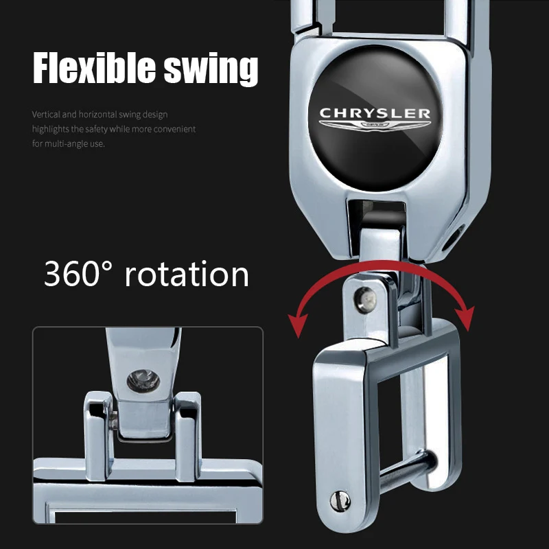 Высококачественный металлический автомобильный брелок для ключей с поворотом