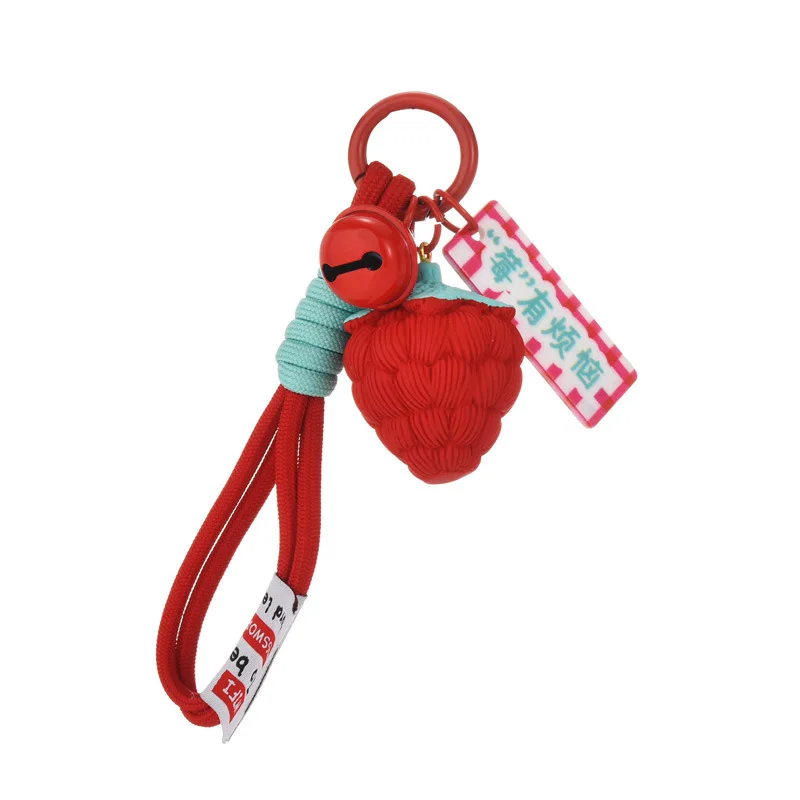 Аксессуары для ключей-брелок ключей с красной смолой в виде клубники форме