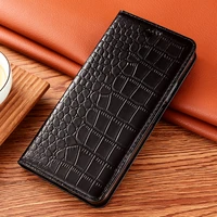 magnetic flip phone case for huawei honor magic3 pro plus magic4 pro lite ultimate crocodile pattern leather phone case