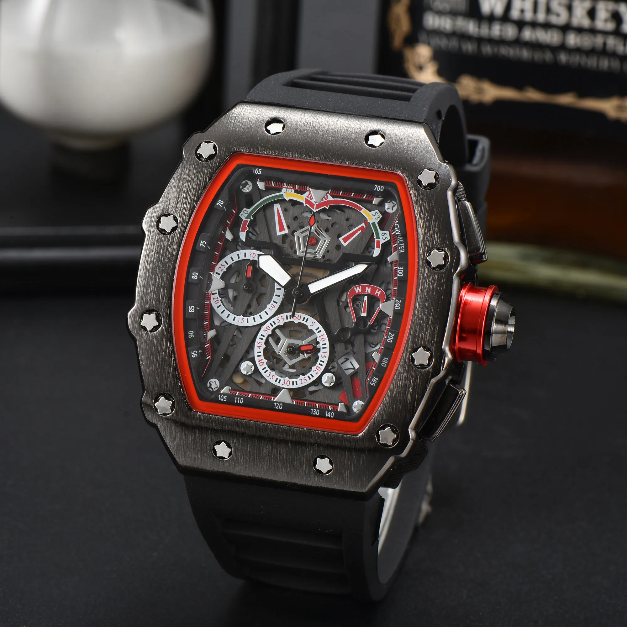

Часы RCD09 мужские с хронографом, многофункциональные классические стальные брендовые, в деловом стиле, ААА