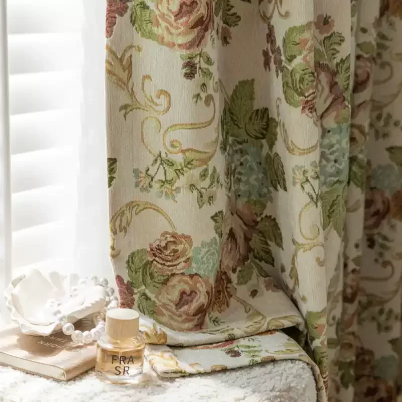 Американские утолщенные жаккардовые плотные шторы из синели окрашенные в пряже