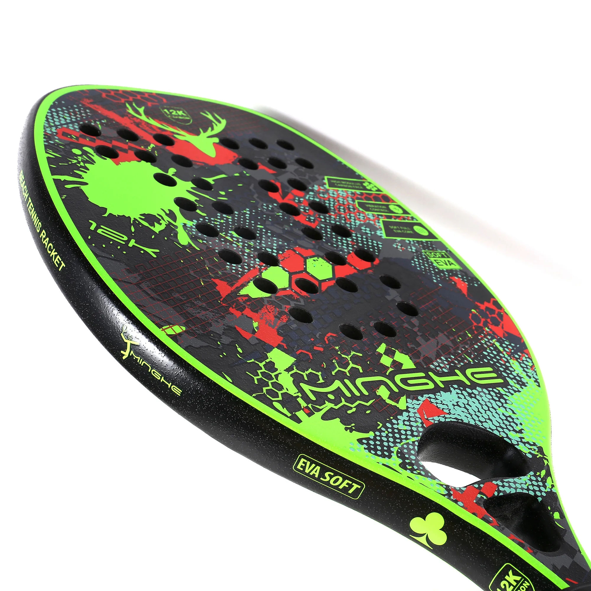 Ракетка из углеродного волокна MINGHE 12k для пляжного тенниса с ульсветильник