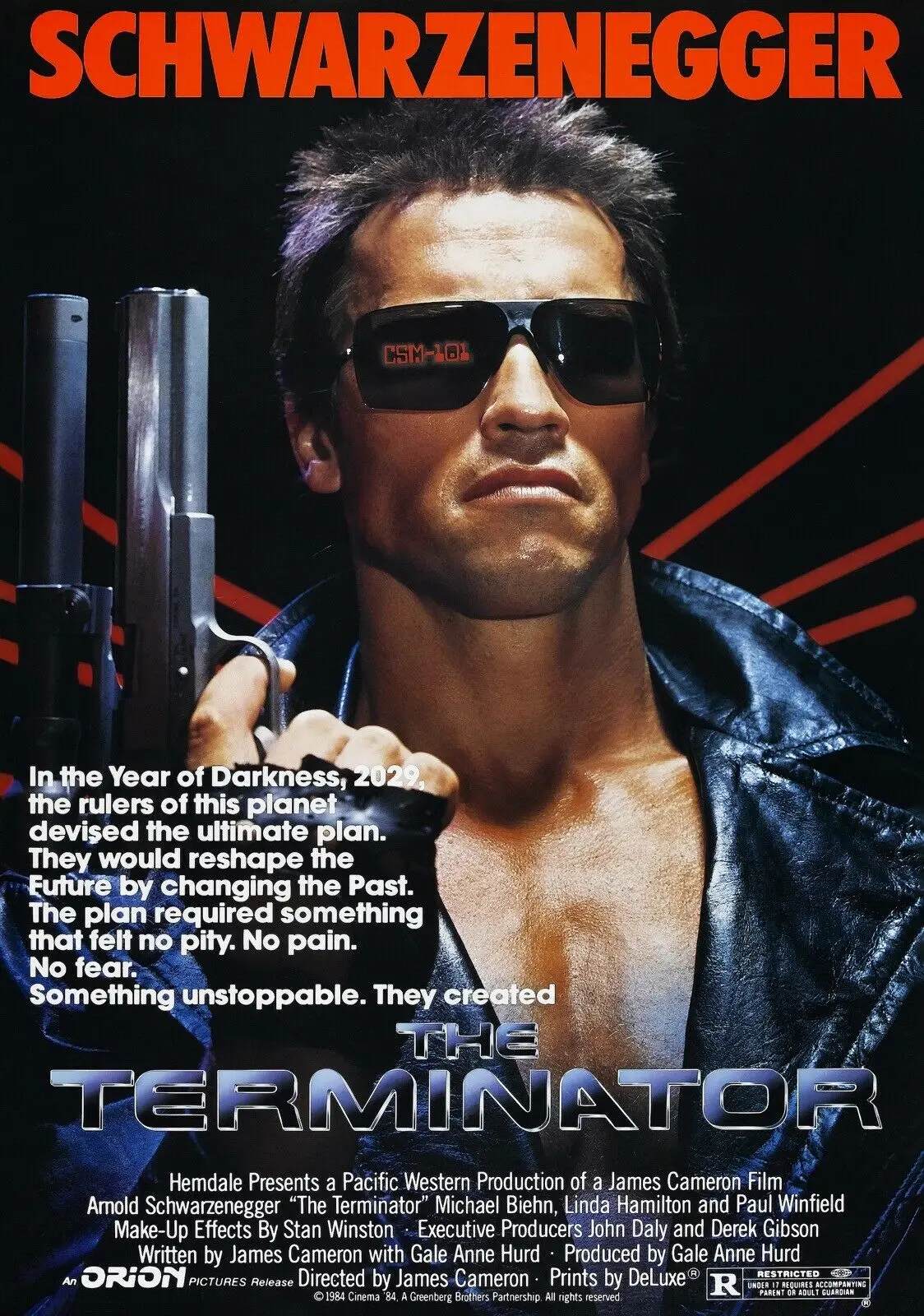 

THE TERMINATOR Classic 80's Vintage Movie Schwarzenegger Art Film Print Silk Poster Home Wall Decor